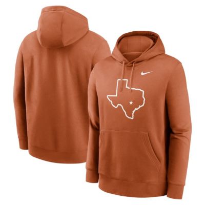 Men's NCAA Nike Texas Texas Longhorns Primetime Alternate Logo Club Fleece Pullover Hoodie, Orange, 2XL