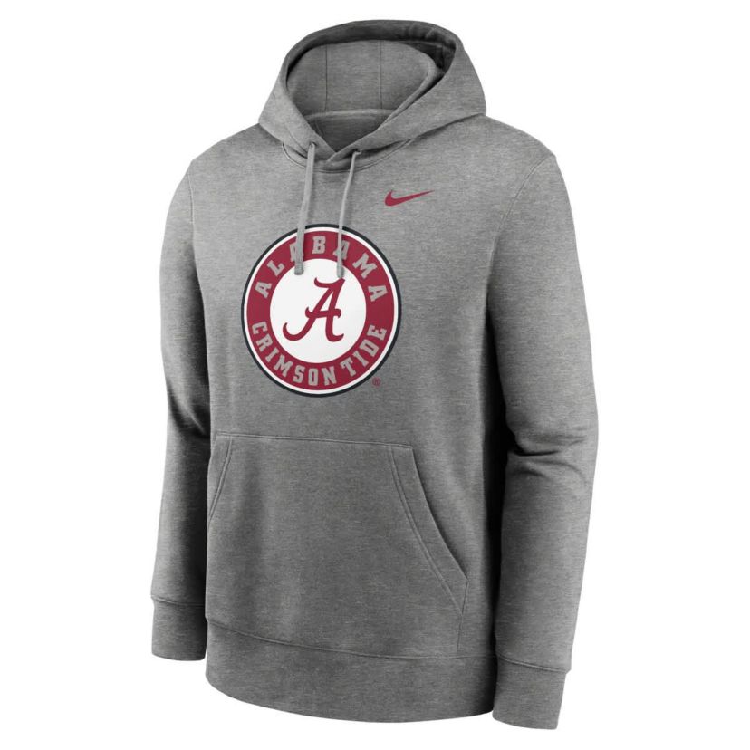 Alabama Crimson Tide NCAA Nike Alabama Tide Primetime Alternate Logo Club Fleece Pullover Hoodie
