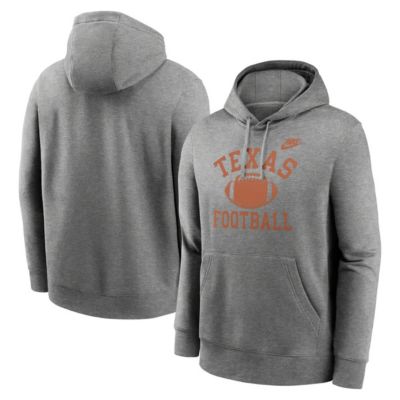 Men's NCAA Nike Texas Longhorns Legacy Football Icon Club Fleece Pullover Hoodie, Gray, 2XL