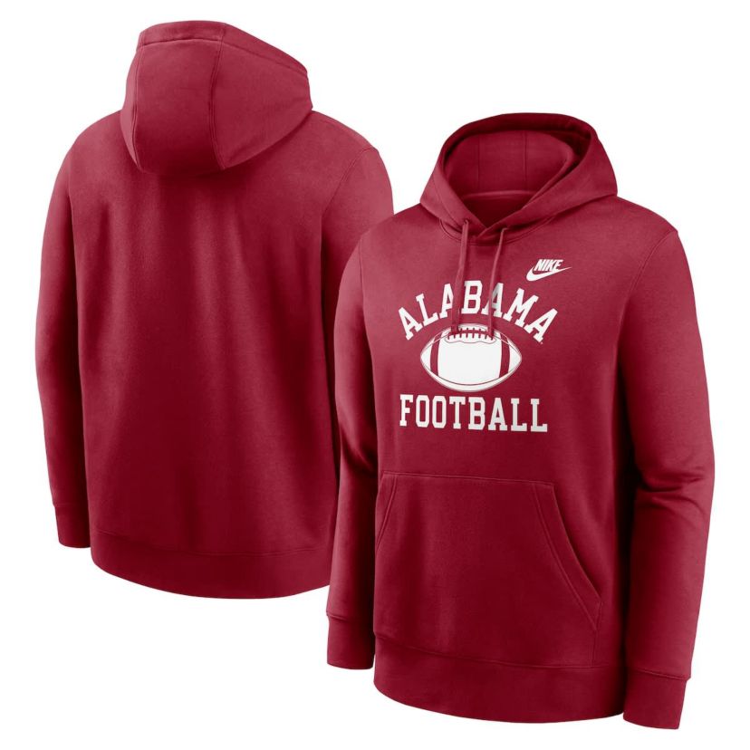 Alabama Crimson Tide NCAA Nike Alabama Tide Legacy Football Icon Club Fleece Pullover Hoodie