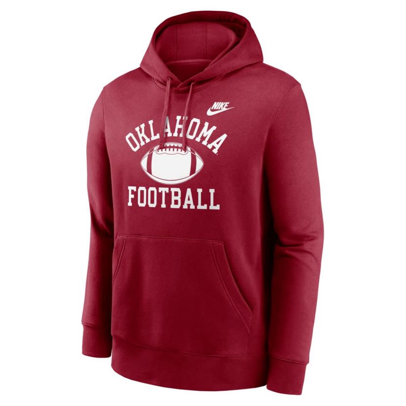 NCAA Nike Oklahoma Sooners Legacy Football Icon Club Fleece Pullover Hoodie