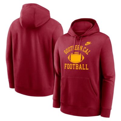 Men's NCAA Nike USC Trojans Legacy Football Icon Club Fleece Pullover Hoodie, 2XL