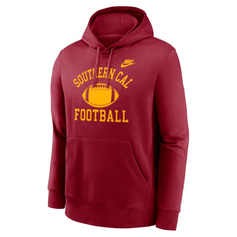 NCAA Nike USC Trojans Legacy Football Icon Club Fleece Pullover Hoodie