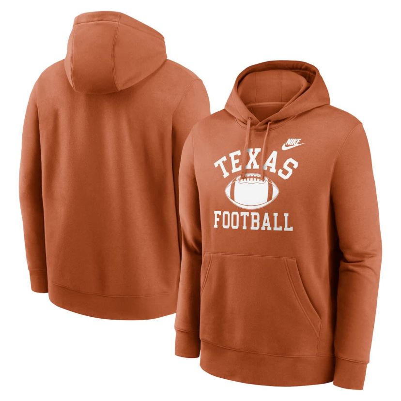 NCAA Nike Texas Texas Longhorns Legacy Football Icon Club Fleece Pullover Hoodie