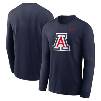 Men's NCAA Nike Arizona Wildcats Primary Logo Long Sleeve T-Shirt, Navy Blue, 2XL