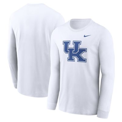 Men's NCAA Nike Kentucky Wildcats Primary Logo Long Sleeve T-Shirt, White, Large