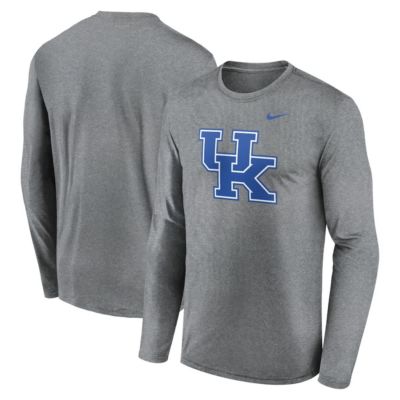 Men's NCAA Nike Kentucky Wildcats Primetime Primary Legend Long Sleeve T-Shirt, Gray, Large