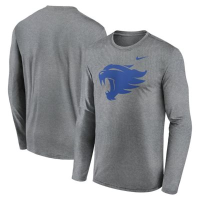 Men's NCAA Nike Kentucky Wildcats Primetime Alternate Logo Legend Performance Long Sleeve T-Shirt, Gray, Large
