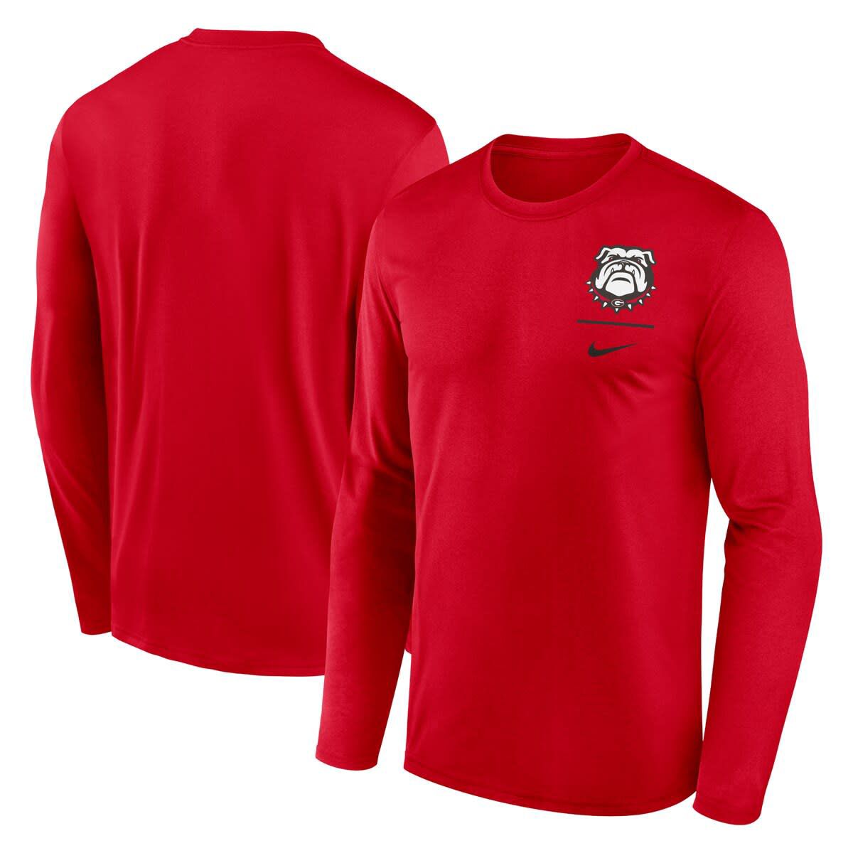 NCAA Nike Georgia Bulldogs Alternate Logo Lockup Legend Performance Long Sleeve T-Shirt