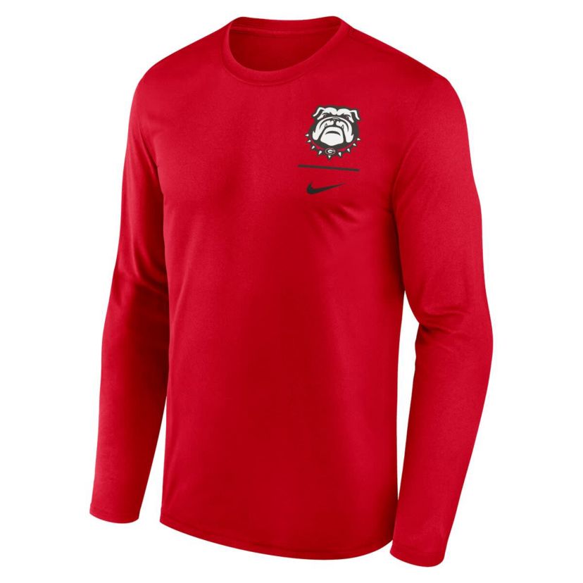 NCAA Nike Georgia Bulldogs Alternate Logo Lockup Legend Performance Long Sleeve T-Shirt