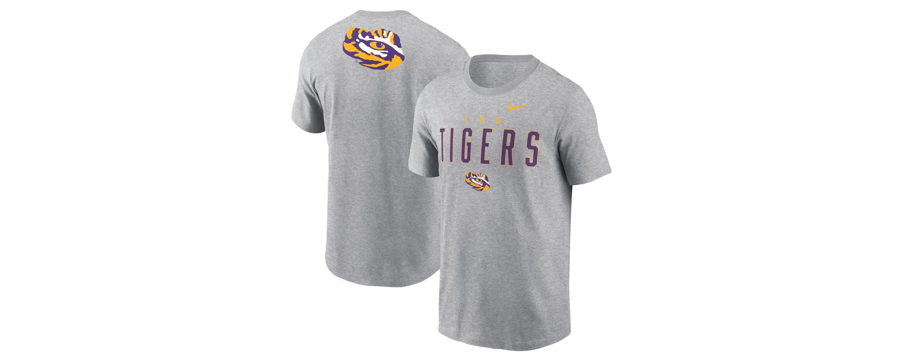 NCAA Nike LSU Tigers Campus 2-Hit Primary Mascot T-Shirt