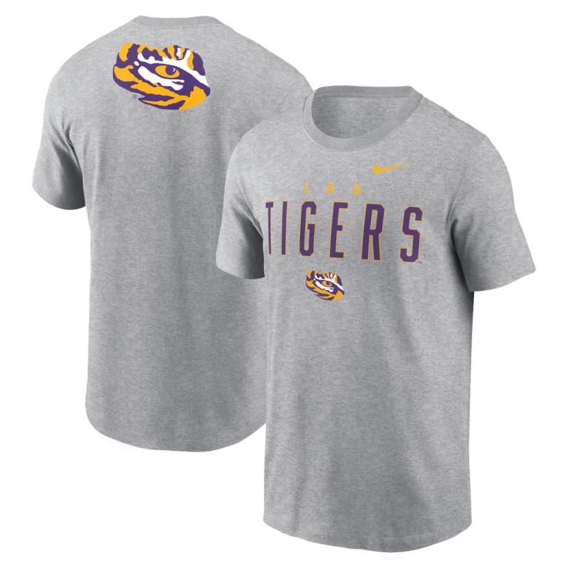 NCAA Nike LSU Tigers Campus 2-Hit Primary Mascot T-Shirt