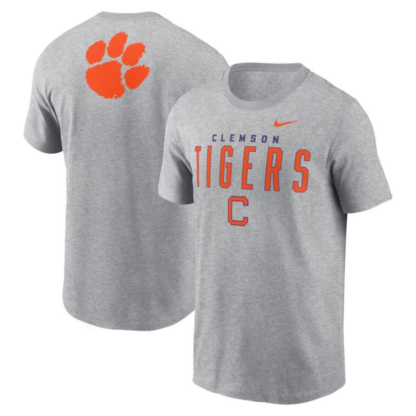 NCAA Nike Clemson Tigers Campus 2-Hit Primary Mascot T-Shirt
