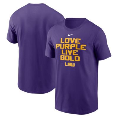 Men's NCAA Nike LSU Tigers Local Campus T-Shirt, Purple, Large