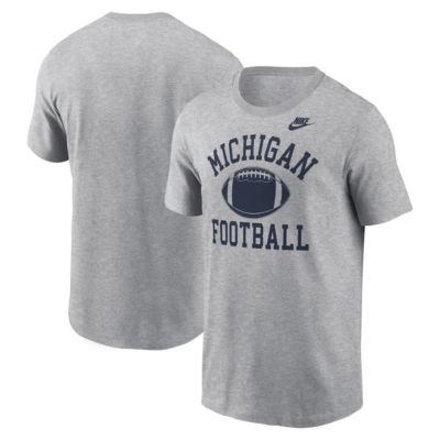 Men's NCAA Nike Michigan Wolverines Legacy Football Icon T-Shirt, Gray, 2XL