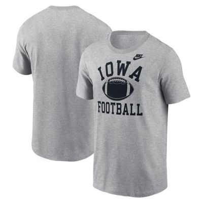 Men's NCAA Nike Iowa Hawkeyes Legacy Football Icon T-Shirt, Gray, 2XL