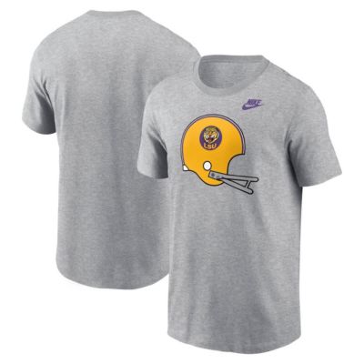Men's NCAA Nike LSU Tigers Legacy Helmet T-Shirt, Gray, Large
