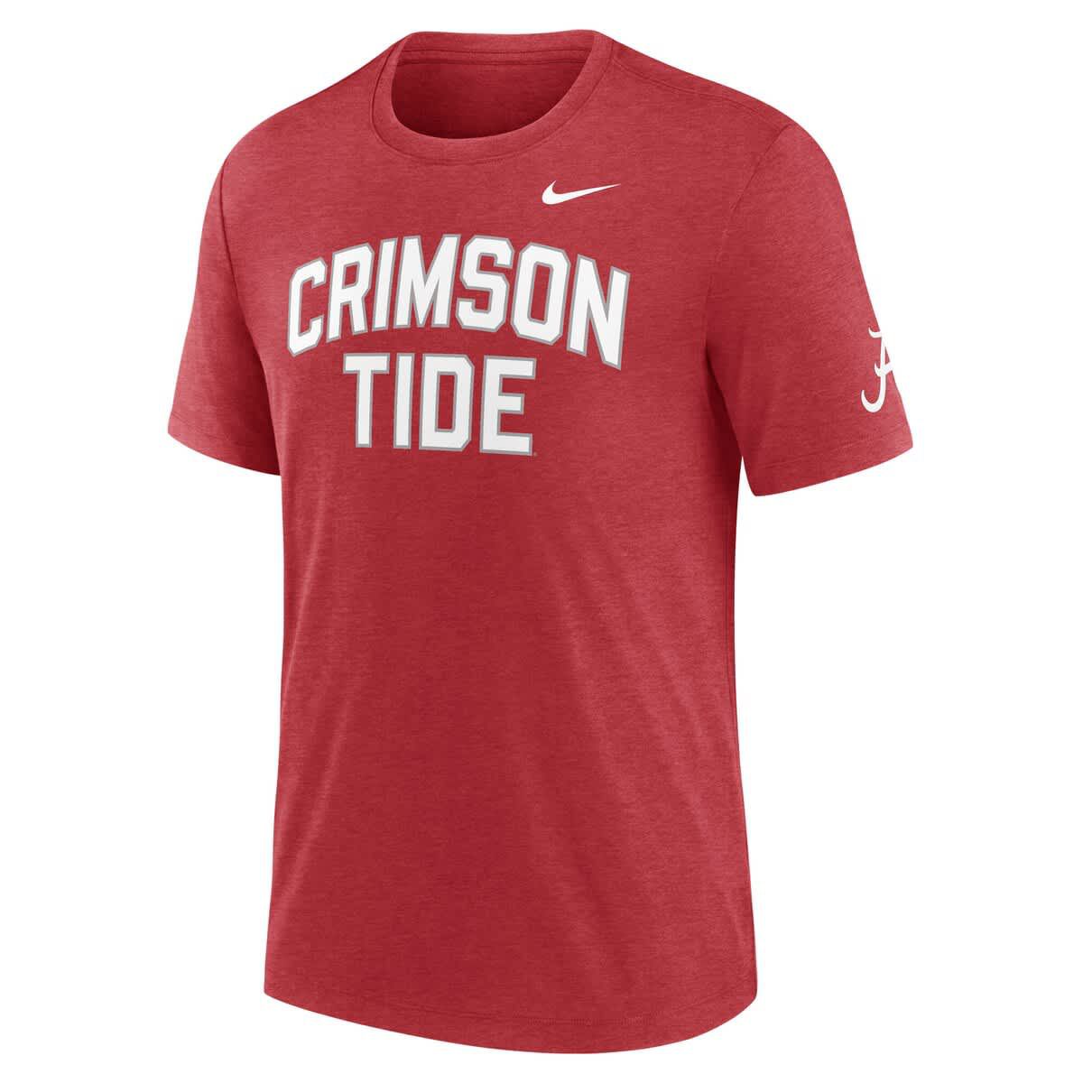Alabama Crimson Tide NCAA Nike Alabama Tide Campus Collegiate Block Tri-Blend T-Shirt