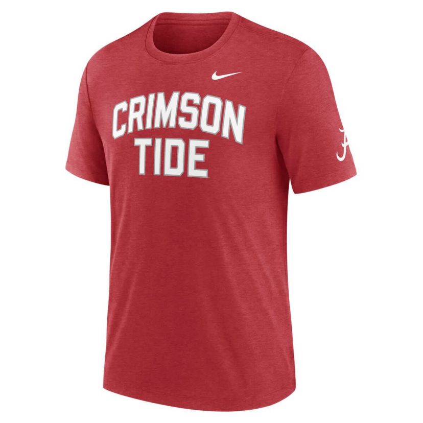 Alabama Crimson Tide NCAA Nike Alabama Tide Campus Collegiate Block Tri-Blend T-Shirt
