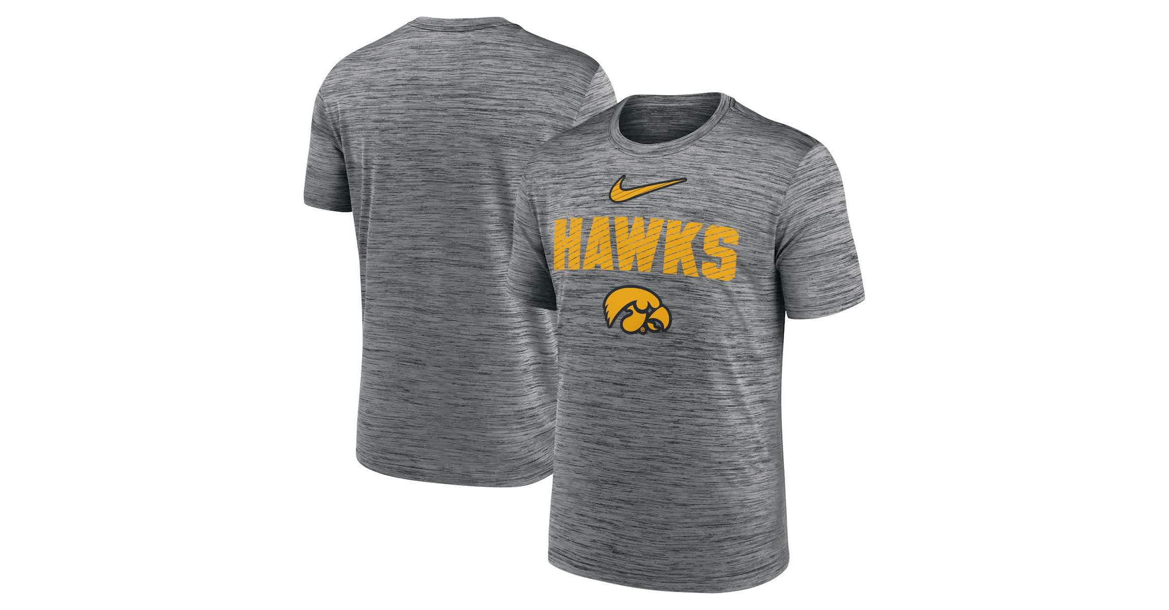 NCAA Nike Iowa Hawkeyes Campus Slant Velocity Performance T-Shirt