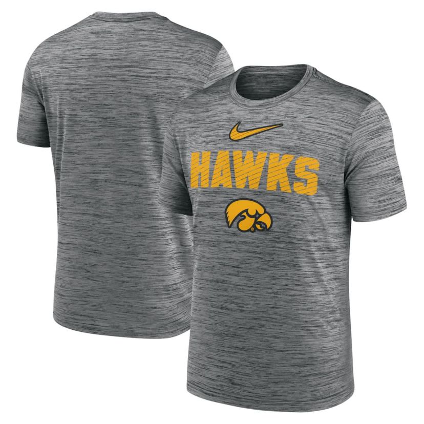 NCAA Nike Iowa Hawkeyes Campus Slant Velocity Performance T-Shirt