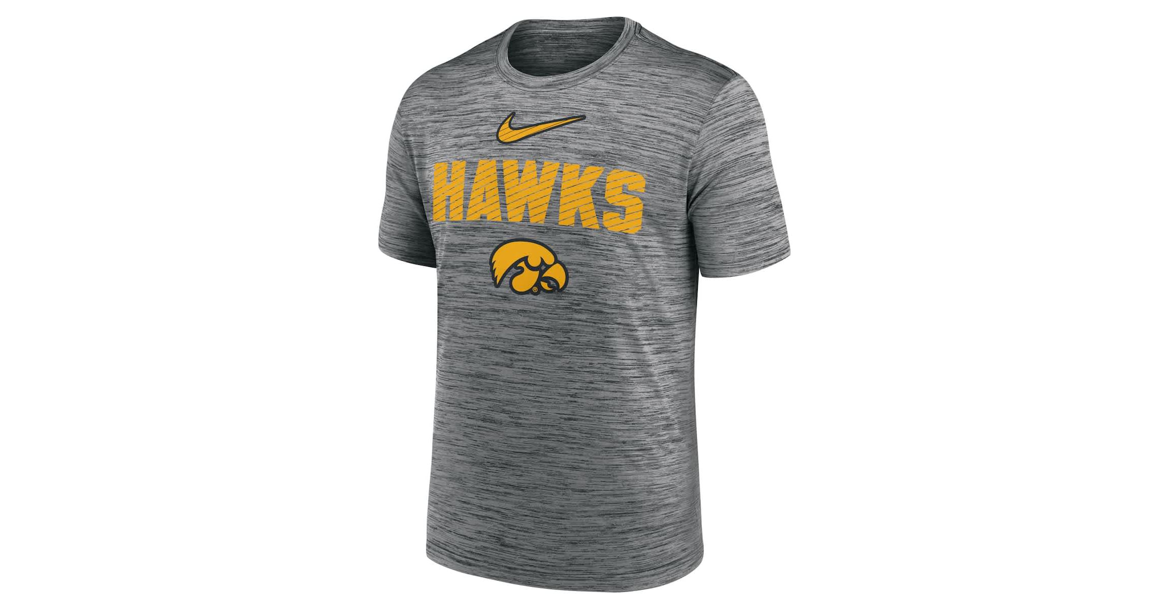 NCAA Nike Iowa Hawkeyes Campus Slant Velocity Performance T-Shirt