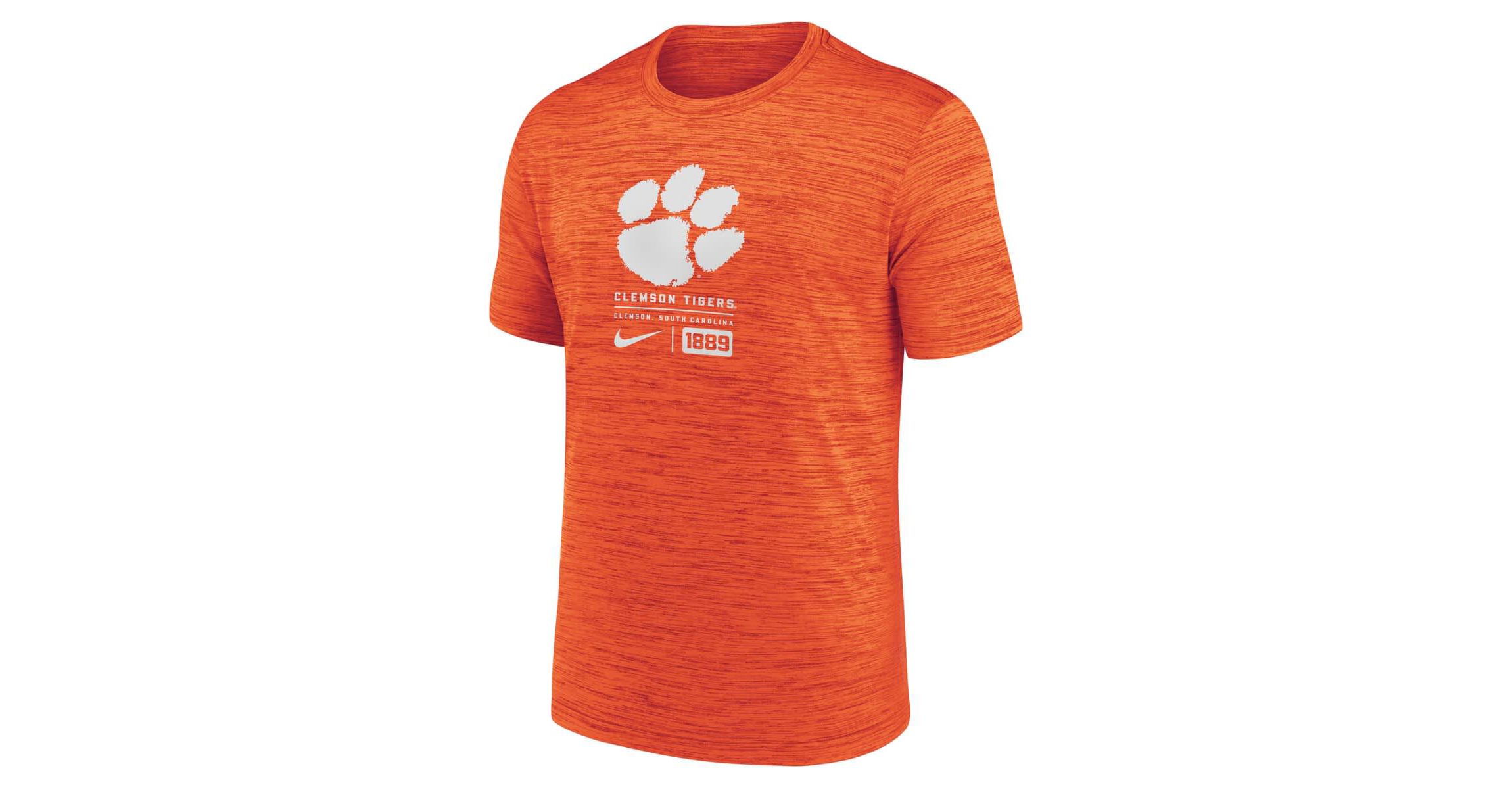 NCAA Nike Clemson Tigers Campus Center Block Velocity Performance T-Shirt