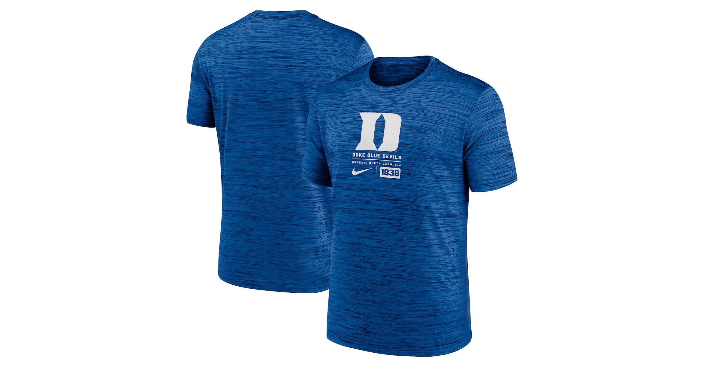 Duke Blue Devils NCAA Nike Duke Devils Campus Center Block Velocity Performance T-Shirt