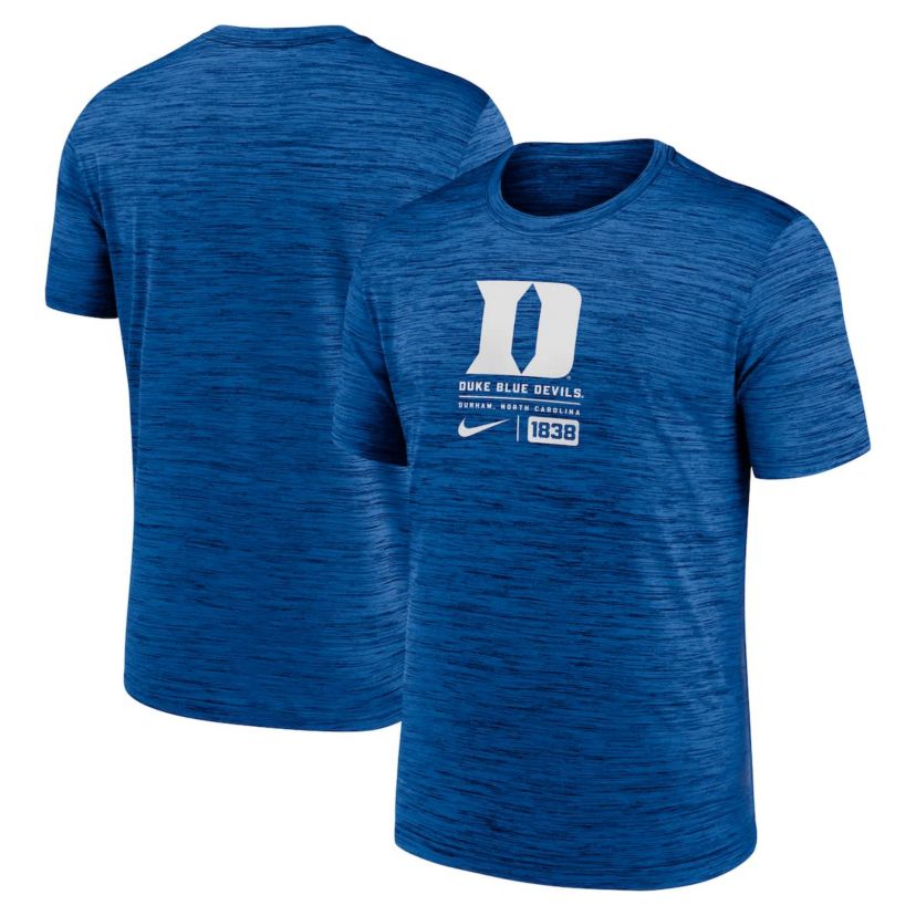 Duke Blue Devils NCAA Nike Duke Devils Campus Center Block Velocity Performance T-Shirt