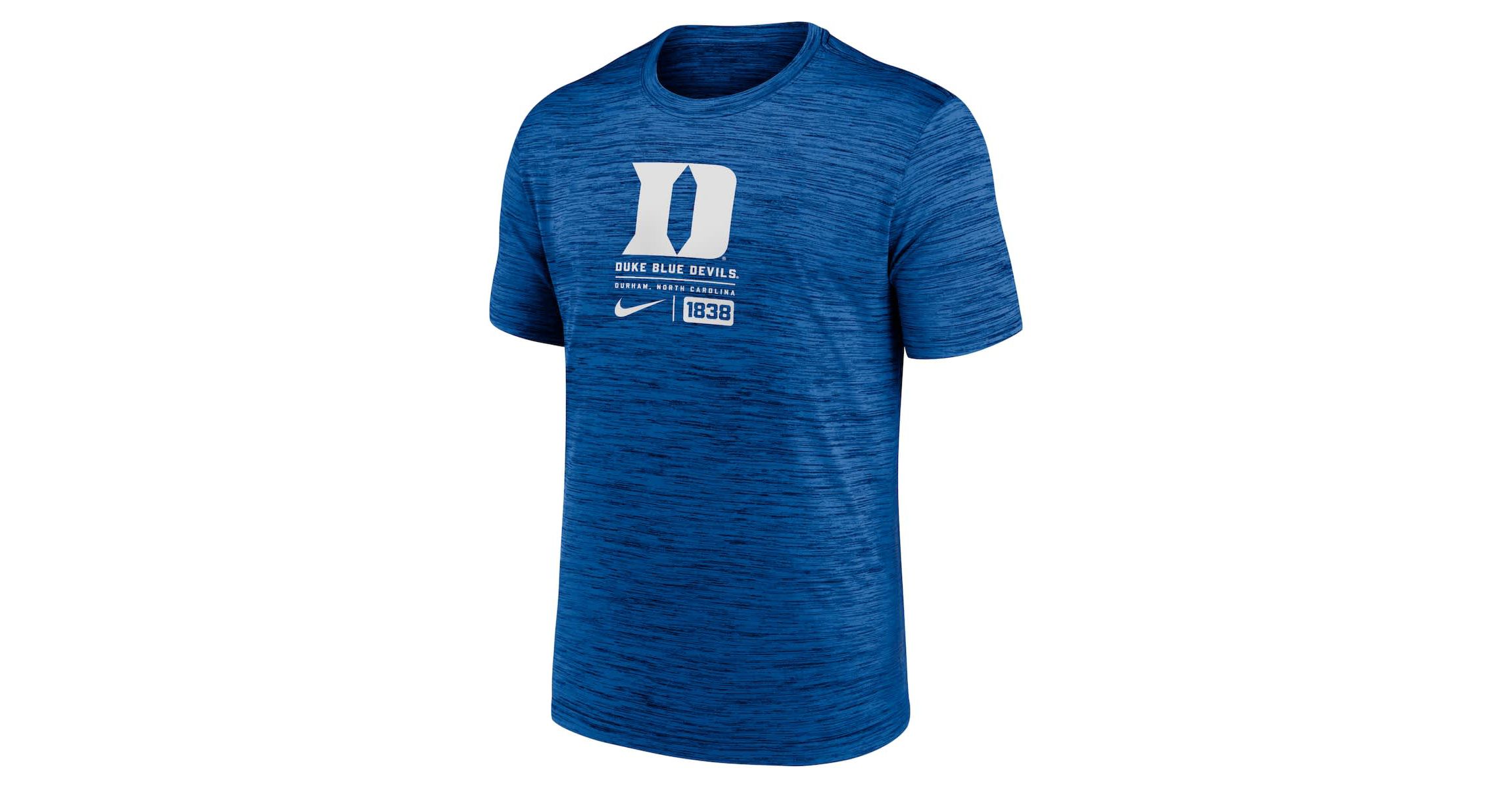 Duke Blue Devils NCAA Nike Duke Devils Campus Center Block Velocity Performance T-Shirt