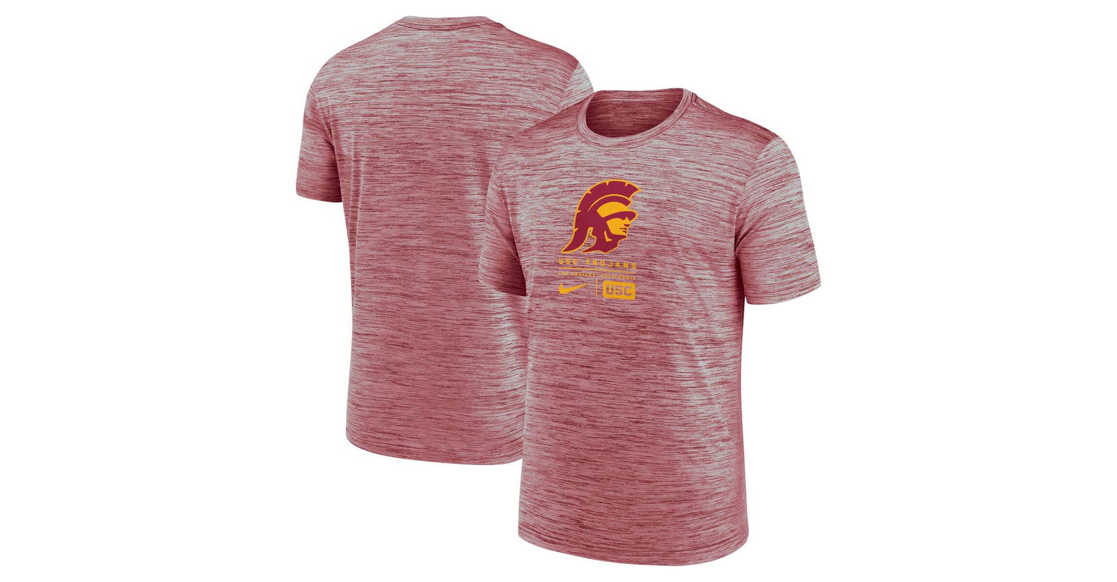 NCAA Nike USC Trojans Campus Center Block Velocity Performance T-Shirt