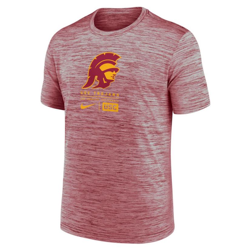 NCAA Nike USC Trojans Campus Center Block Velocity Performance T-Shirt