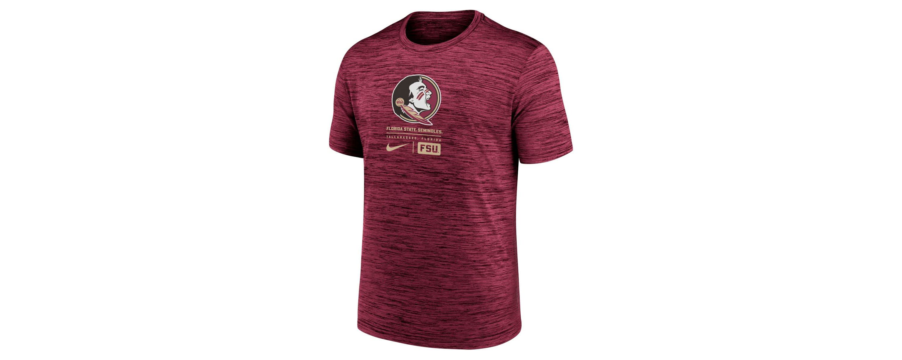 NCAA Nike Florida State Seminoles Campus Center Block Velocity Performance T-Shirt