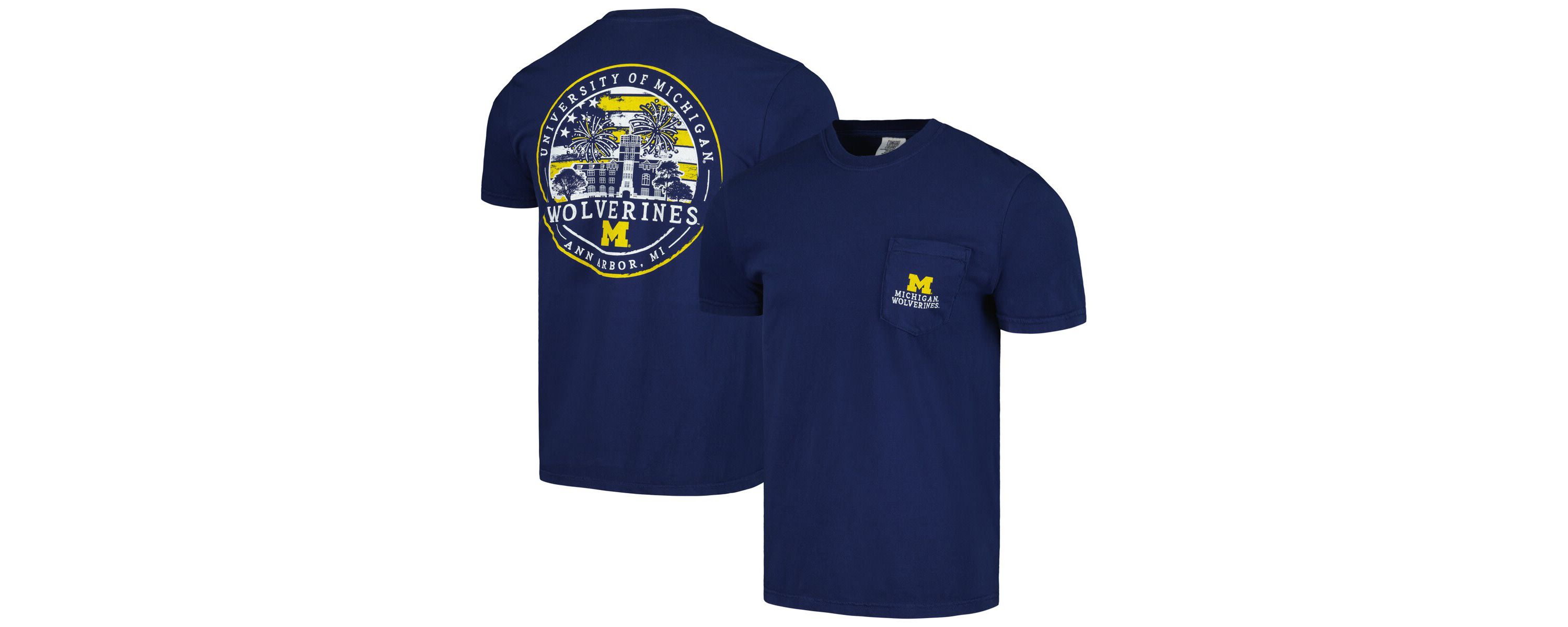 NCAA Michigan Wolverines Painted Sky Pocket T-Shirt
