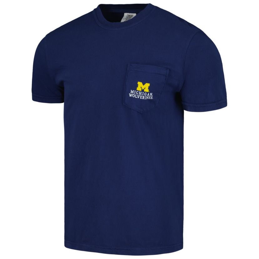 NCAA Michigan Wolverines Painted Sky Pocket T-Shirt