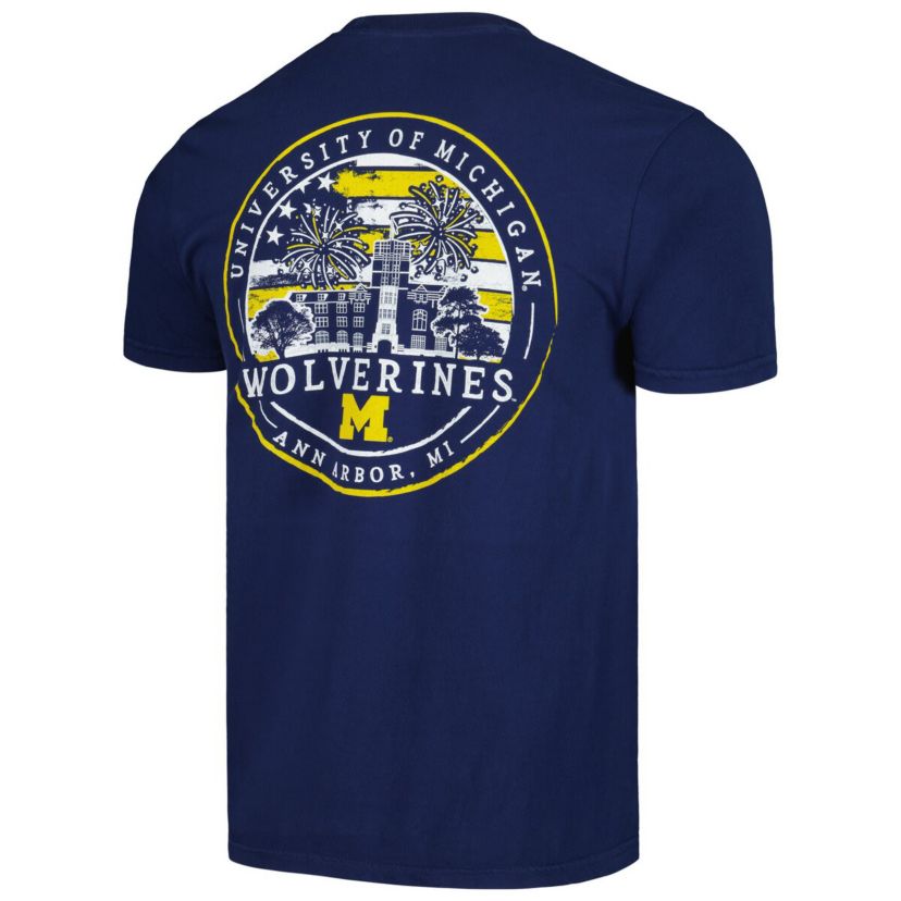NCAA Michigan Wolverines Painted Sky Pocket T-Shirt