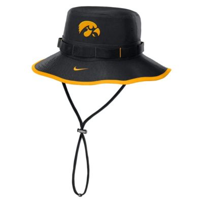 Men's NCAA Nike Iowa Hawkeyes 2024/25 On-Field Apex Performance Boonie Bucket Hat, Black, Small