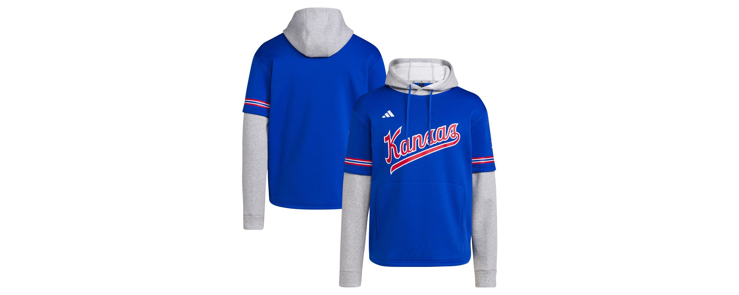 NCAA Kansas Jayhawks Pullover Baseball Jersey Hoodie