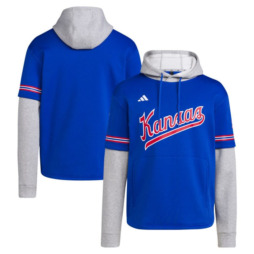 NCAA Kansas Jayhawks Pullover Baseball Jersey Hoodie