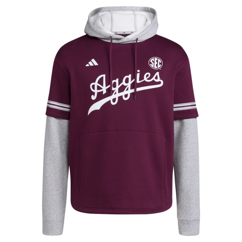 NCAA Texas A&M Aggies Pullover Baseball Jersey Hoodie