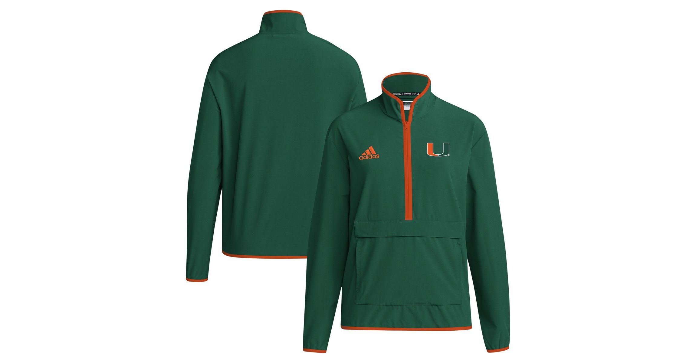 Miami (FL) Hurricanes NCAA Miami Hurricanes 2024 Coaches Sideline Half-Zip Jacket