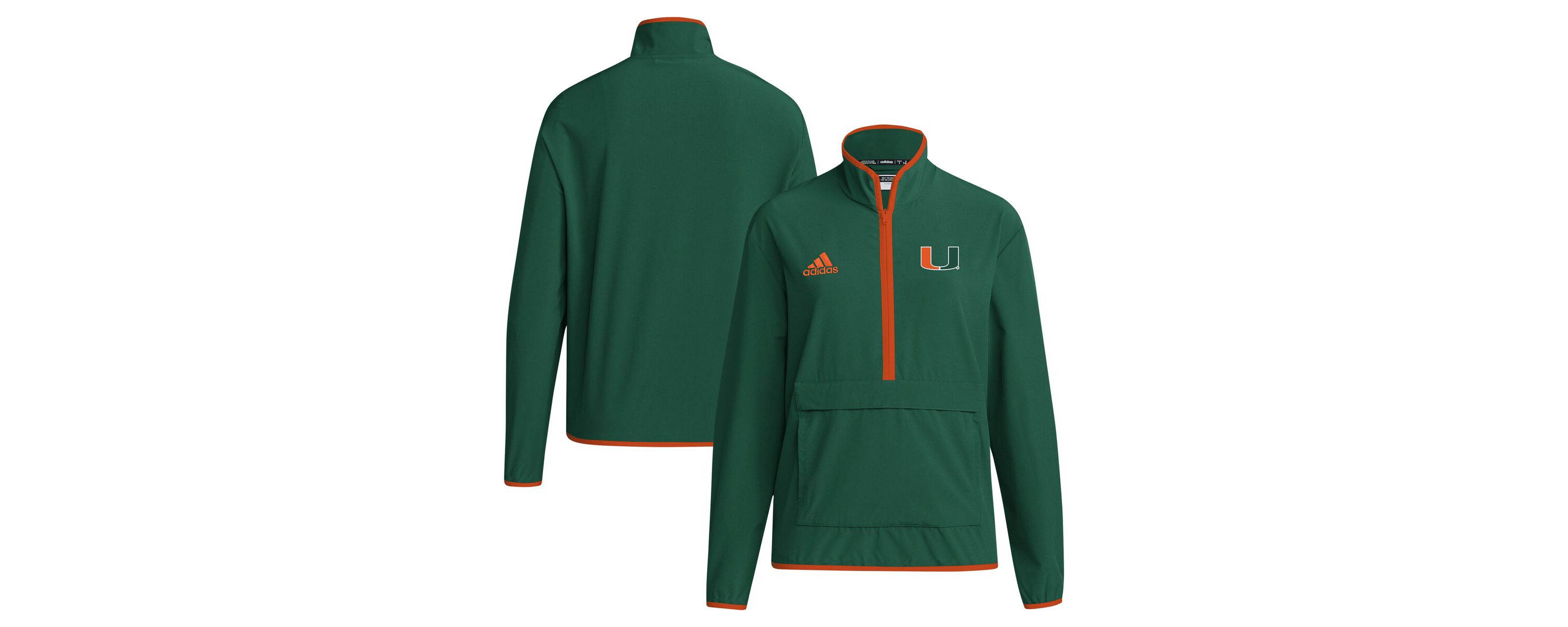 Miami (FL) Hurricanes NCAA Miami Hurricanes 2024 Coaches Sideline Half-Zip Jacket