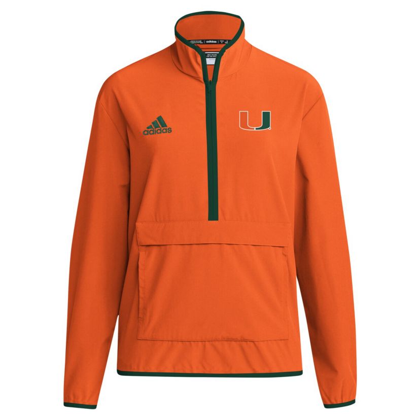 Miami (FL) Hurricanes NCAA Miami Hurricanes 2024 Coaches Sideline Half-Zip Jacket
