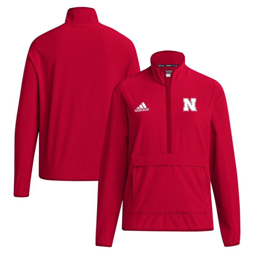 NCAA Nebraska Huskers 2024 Coaches Sideline Half-Zip Jacket