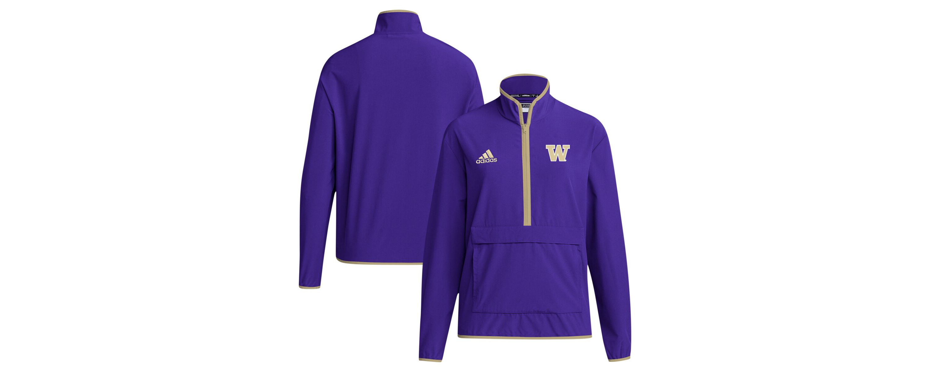NCAA Washington Huskies 2024 Coaches Sideline Half-Zip Jacket