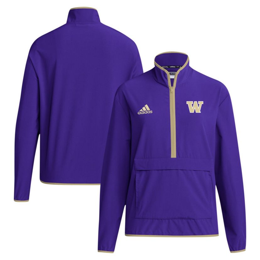 NCAA Washington Huskies 2024 Coaches Sideline Half-Zip Jacket