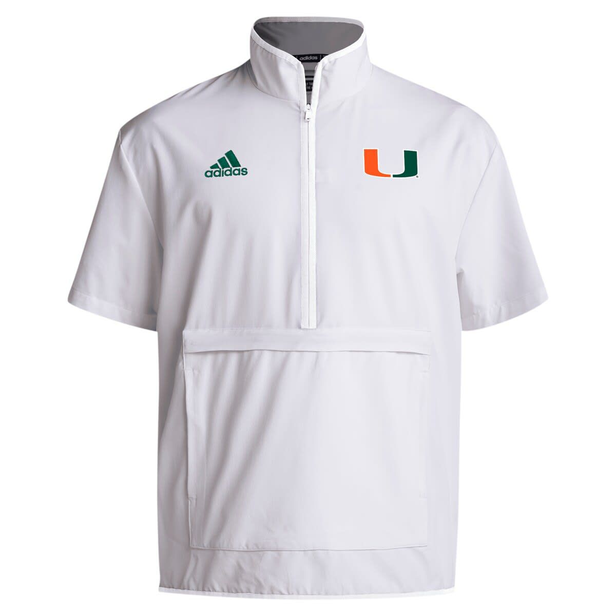 Miami (FL) Hurricanes NCAA Miami Hurricanes 2024 Coaches Sideline Half-Zip Short Sleeve Jacket