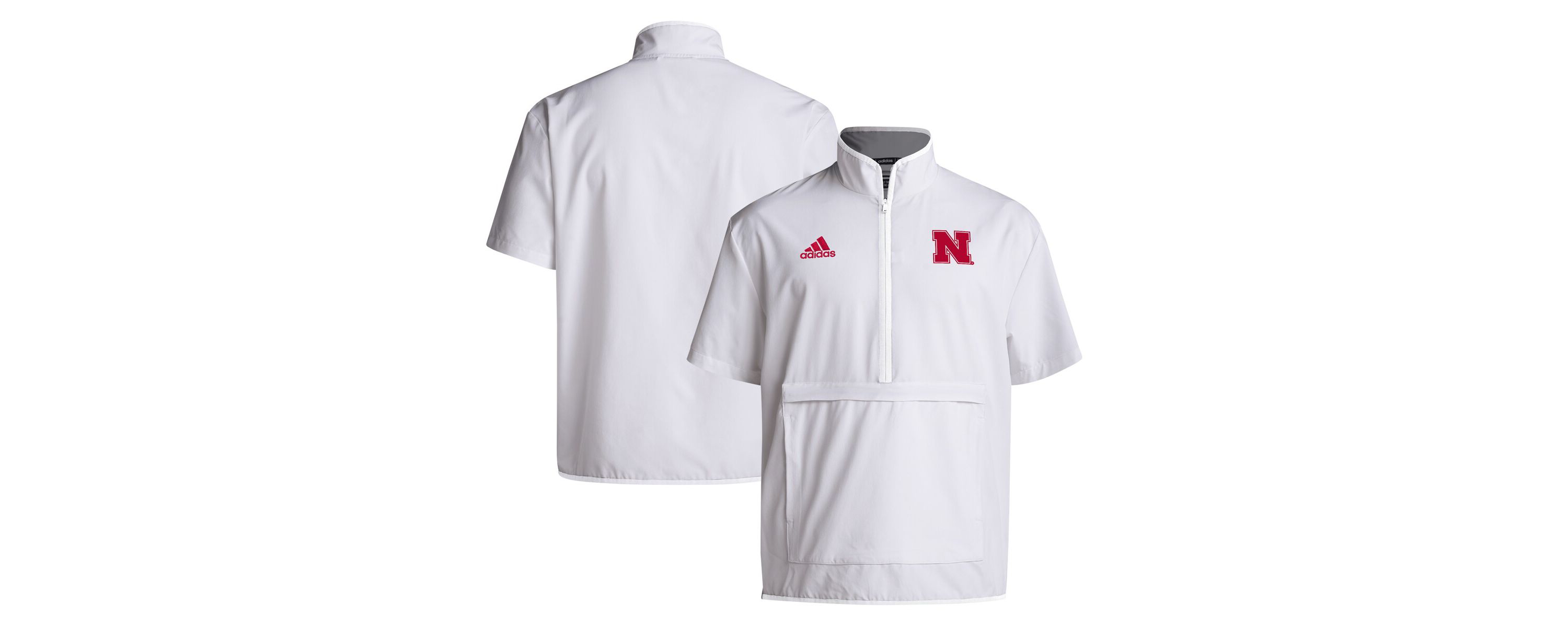 NCAA Nebraska Huskers 2024 Coaches Sideline Half-Zip Short Sleeve Jacket