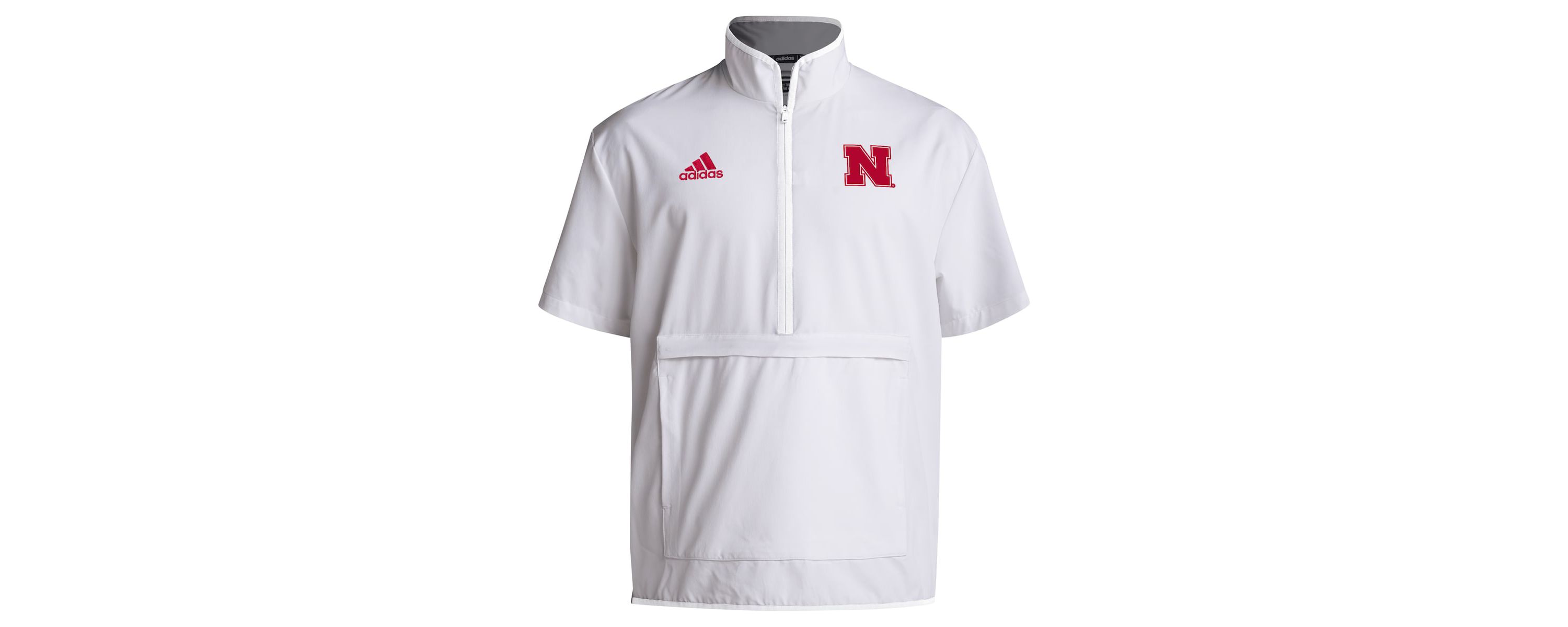 NCAA Nebraska Huskers 2024 Coaches Sideline Half-Zip Short Sleeve Jacket