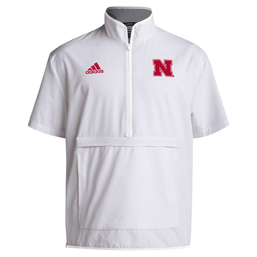 NCAA Nebraska Huskers 2024 Coaches Sideline Half-Zip Short Sleeve Jacket